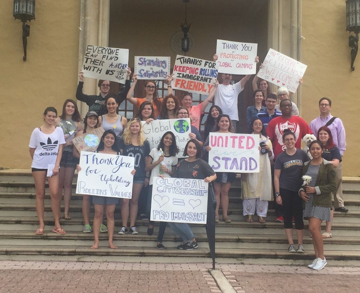 Peaceful Demonstration On Immigration Emphasizes Rollins College Values