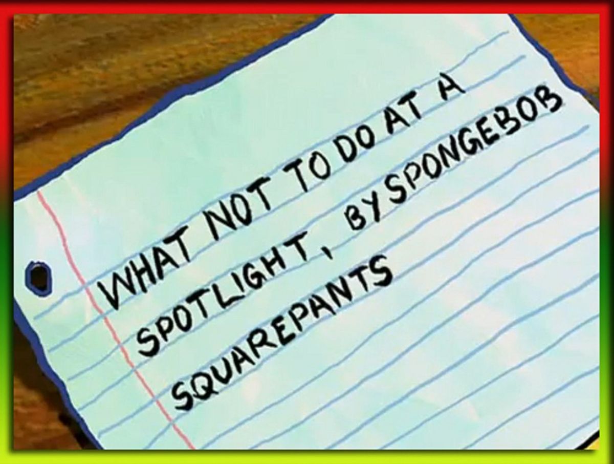 What Not To Do At A Stop Light, As Told By Spongebob