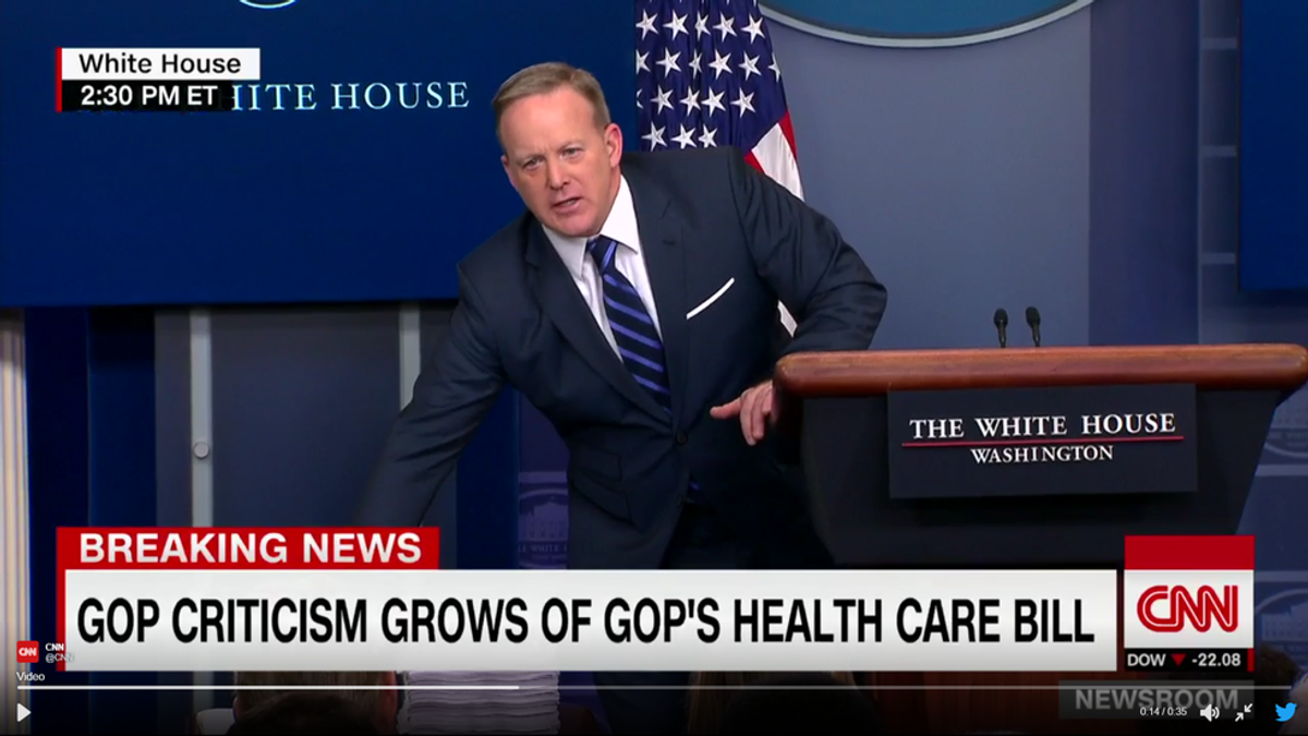 Sean Spicer's Horrible Reasons To Support A Horrible Healthcare Bill
