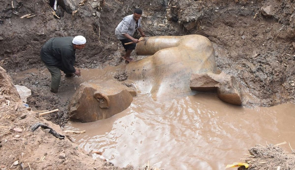 Statue Depicting Ramses II Found Submerged In Cairo