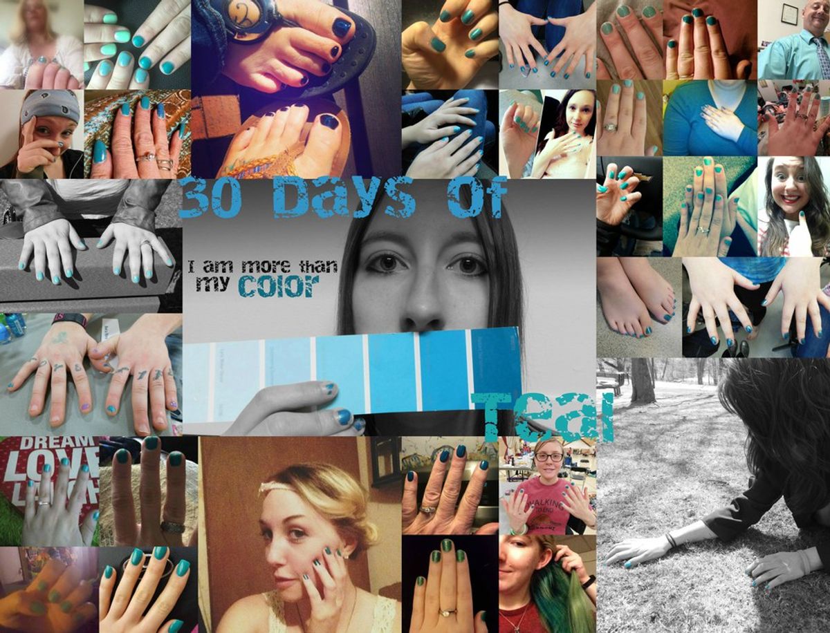 Why I Paint My Nails Teal for April