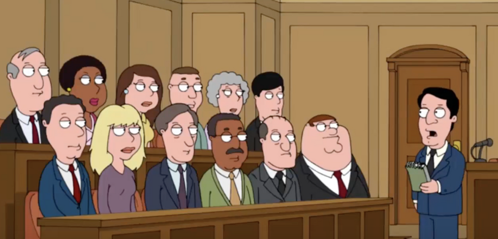 Family Guy jury duty