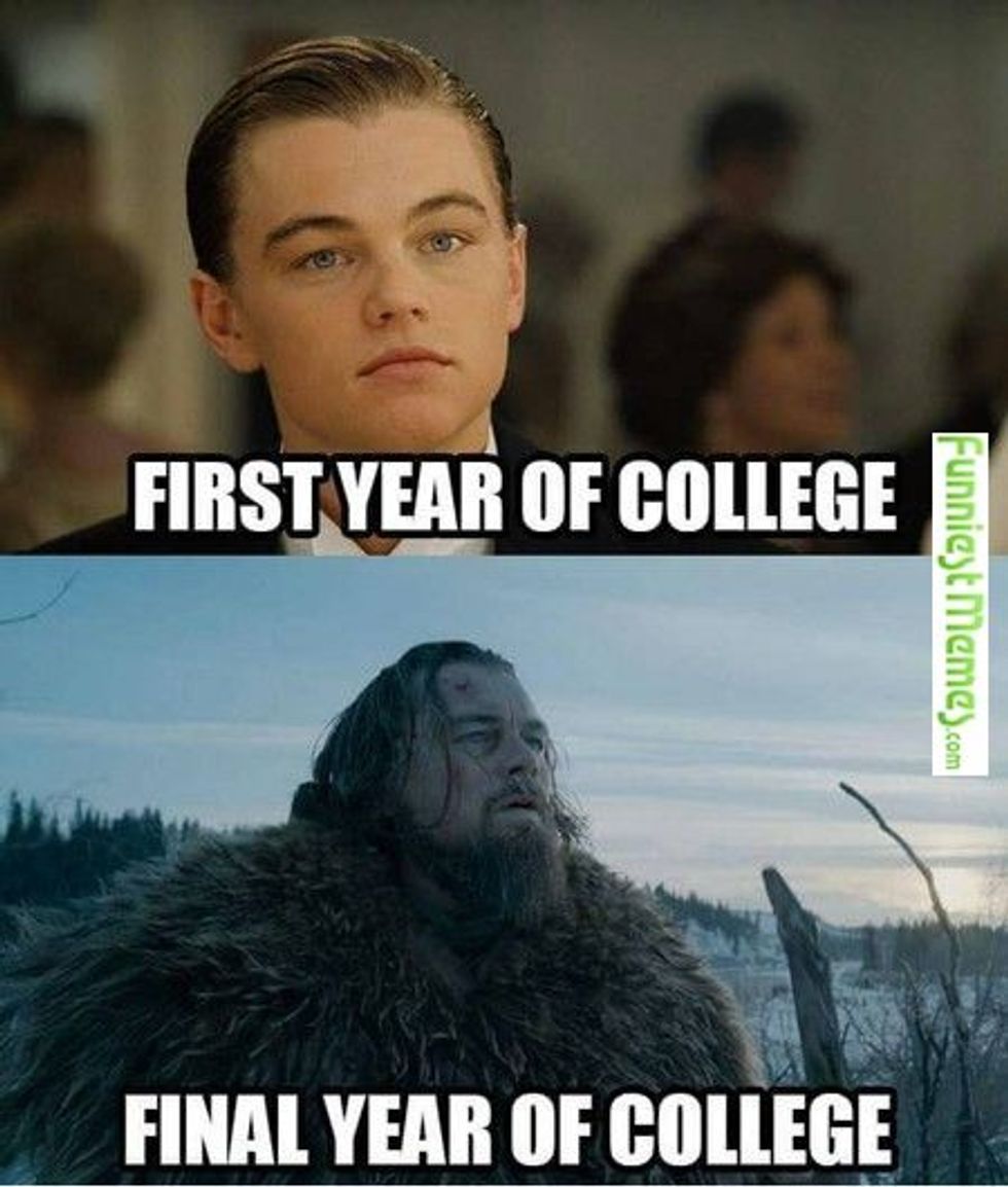 First year of college meme.