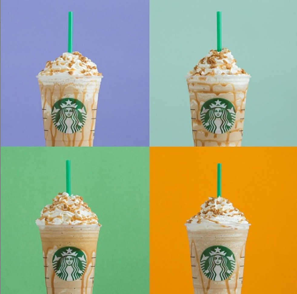 Four Caramel Ribbon Crunch Frappuccinos