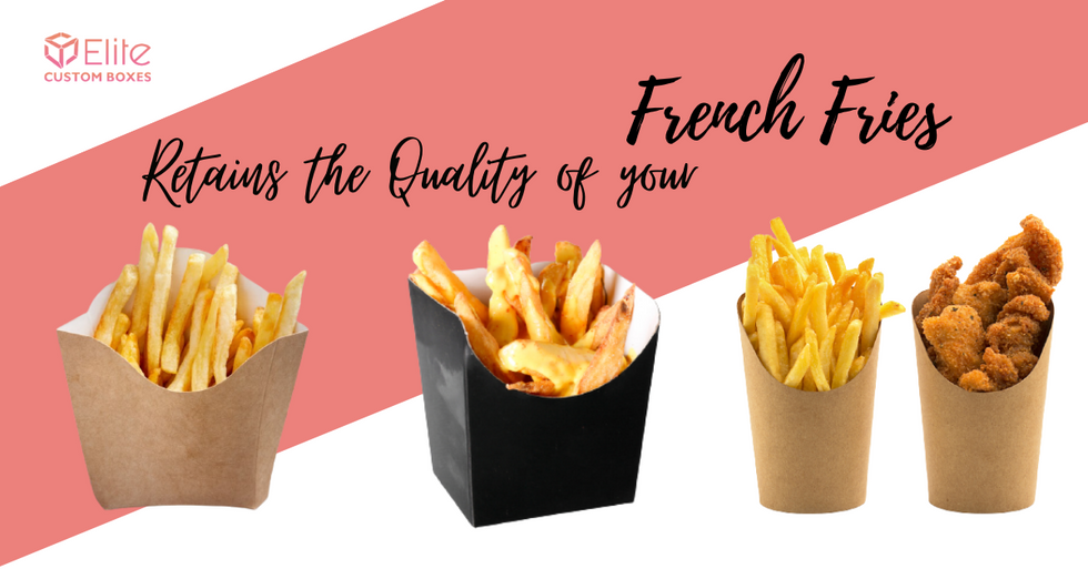 Custom French Fries Boxes  Packaging Wholesale With Logo