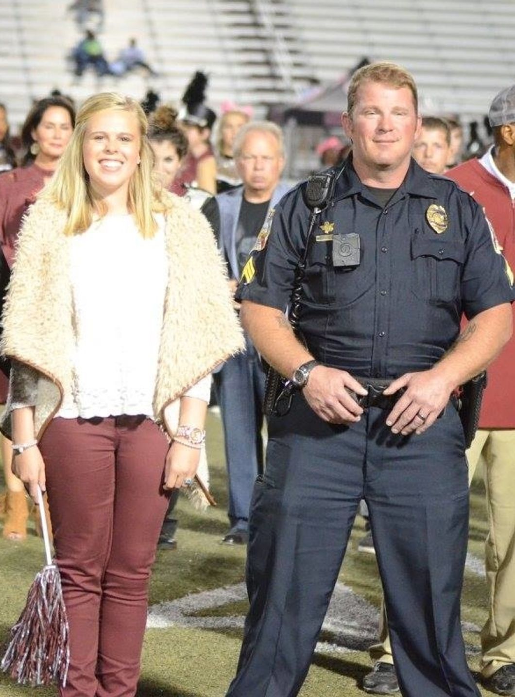 girl and dad cop