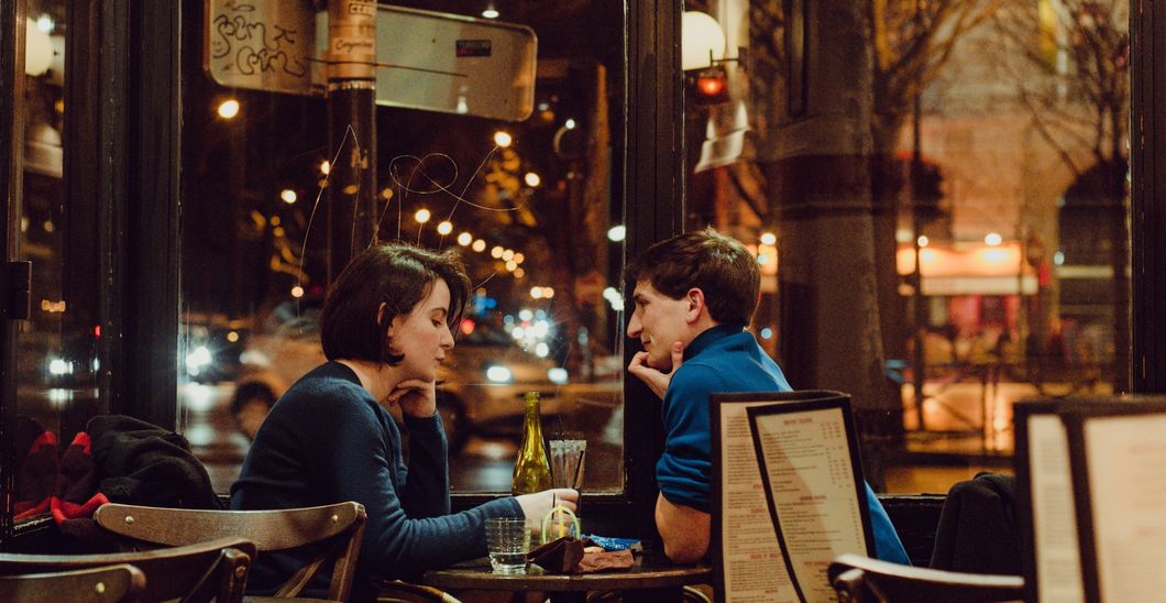 Girl and guy out on a date