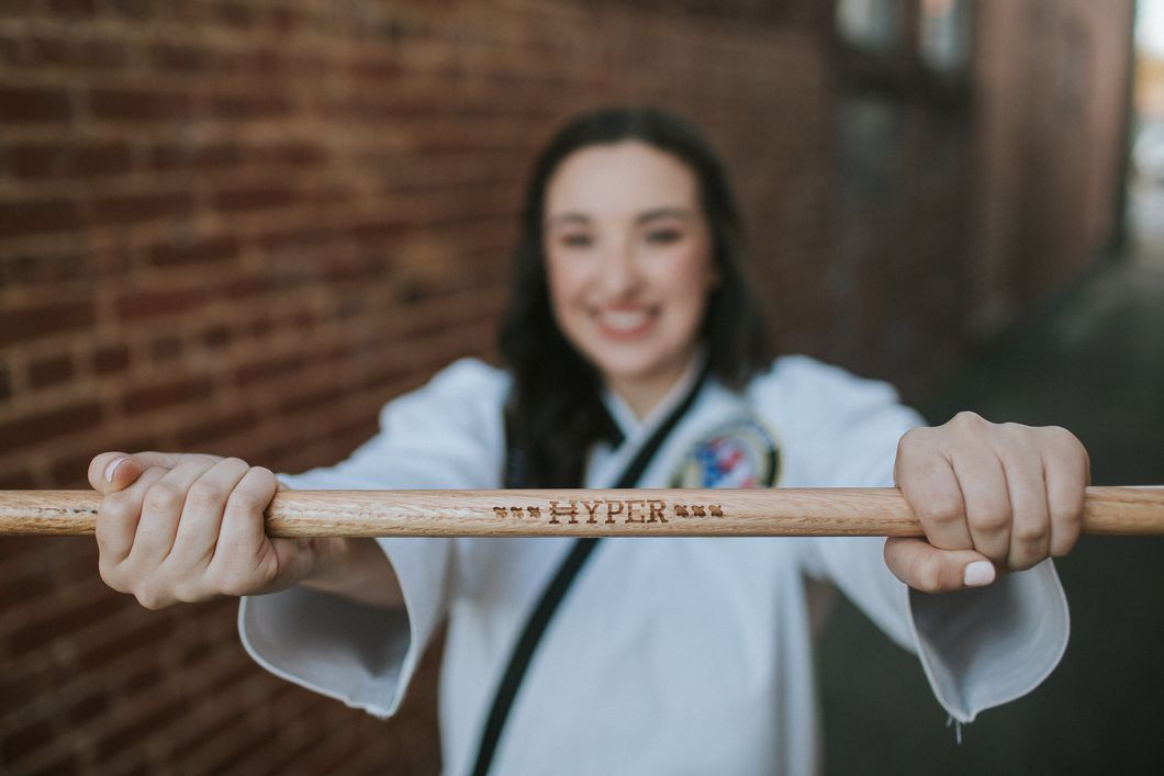 girl doing martial arts