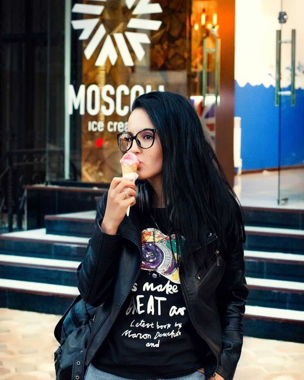 girl eating ice cream