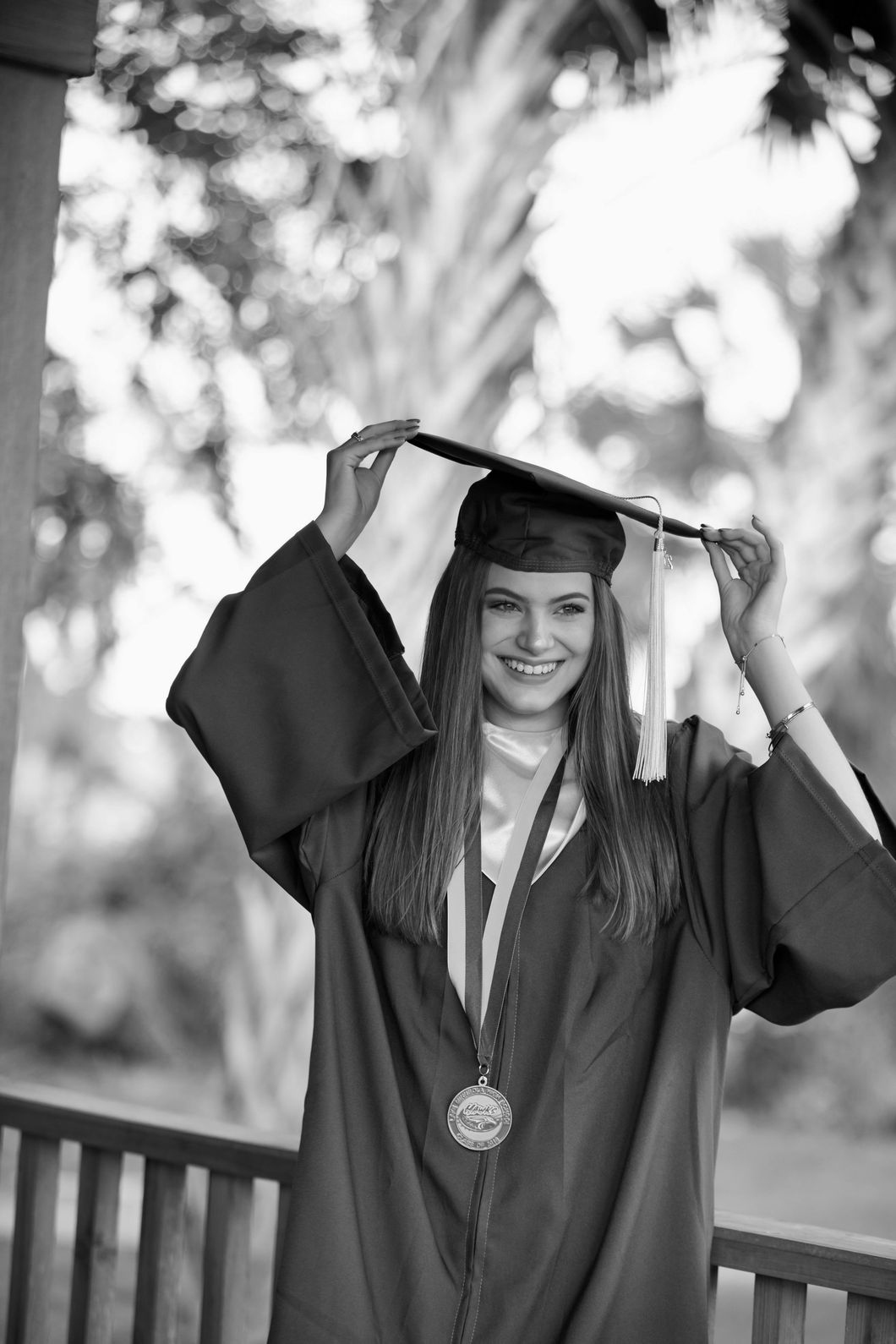 Girl in a cap and gown