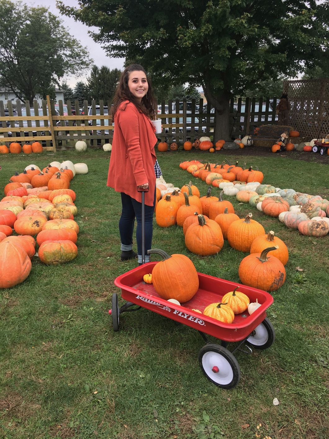 Girl in Pumpkin Patch