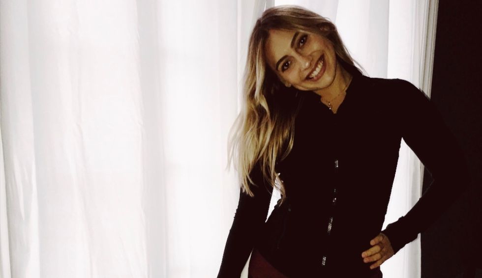 Girl in workout clothes