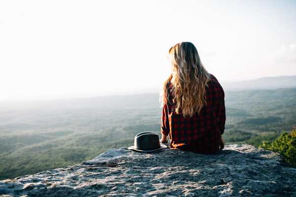 girl on a rock