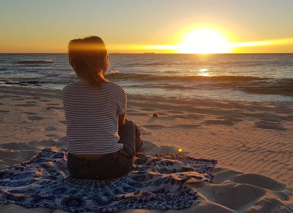 girl on beach