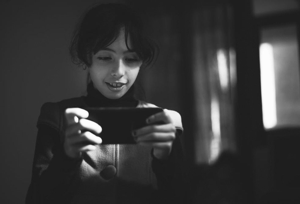 girl on phone