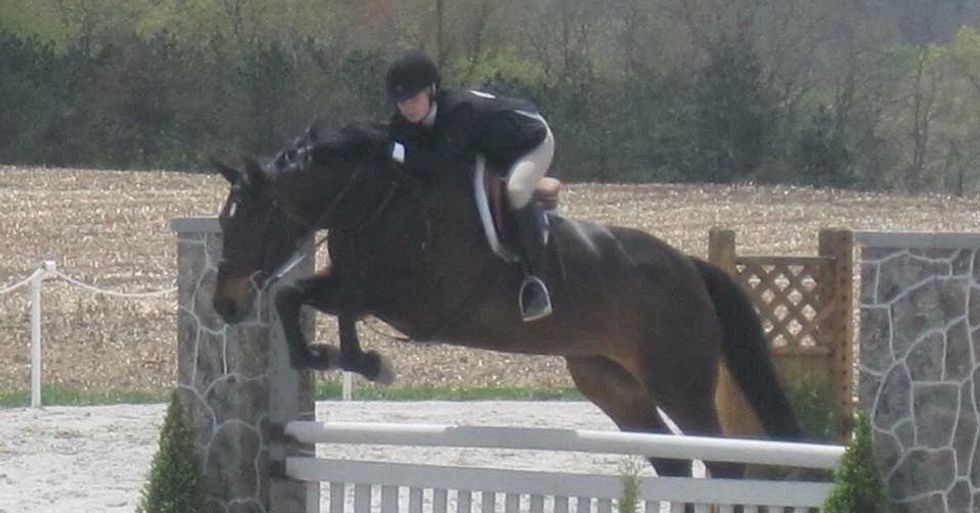 girl riding equestrian horse