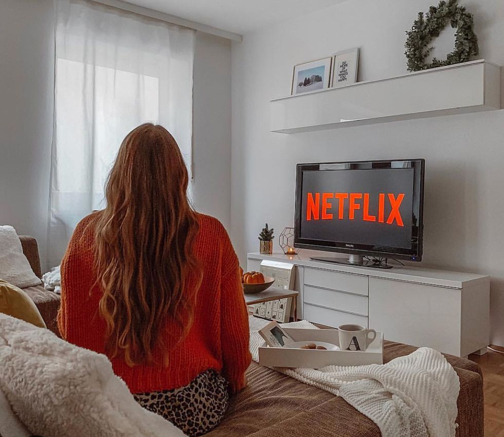 Girl watching Netflix