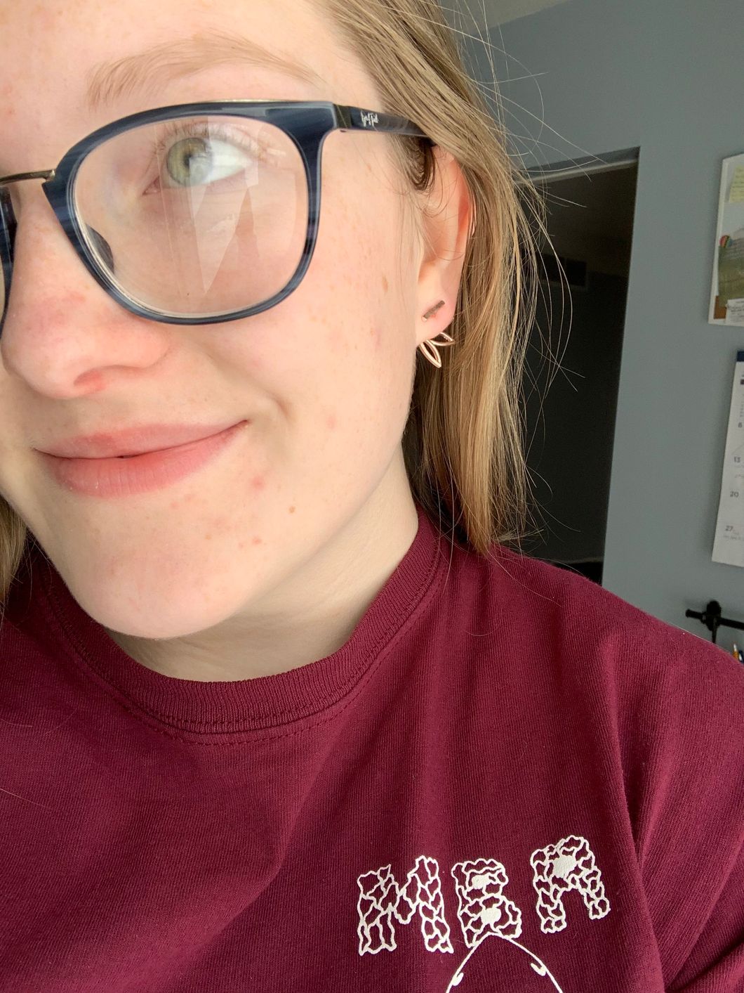 Girl wearing Earrings