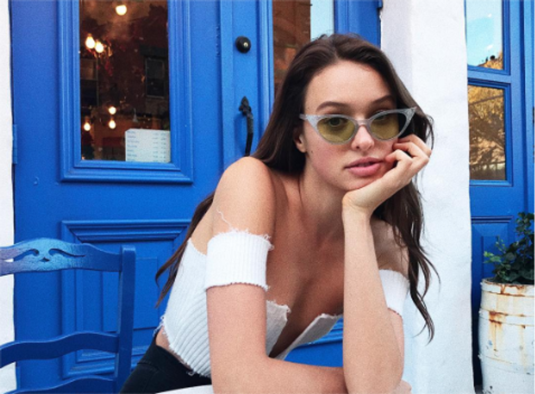 girl wearing sunglasses