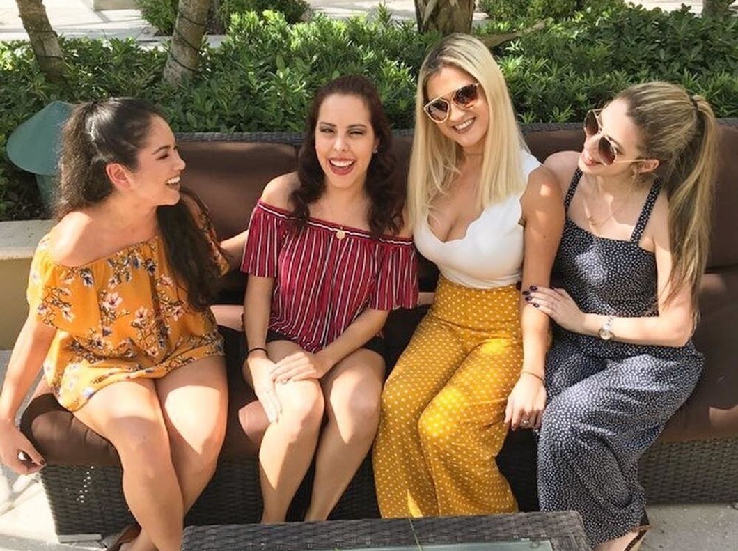 girls laughing