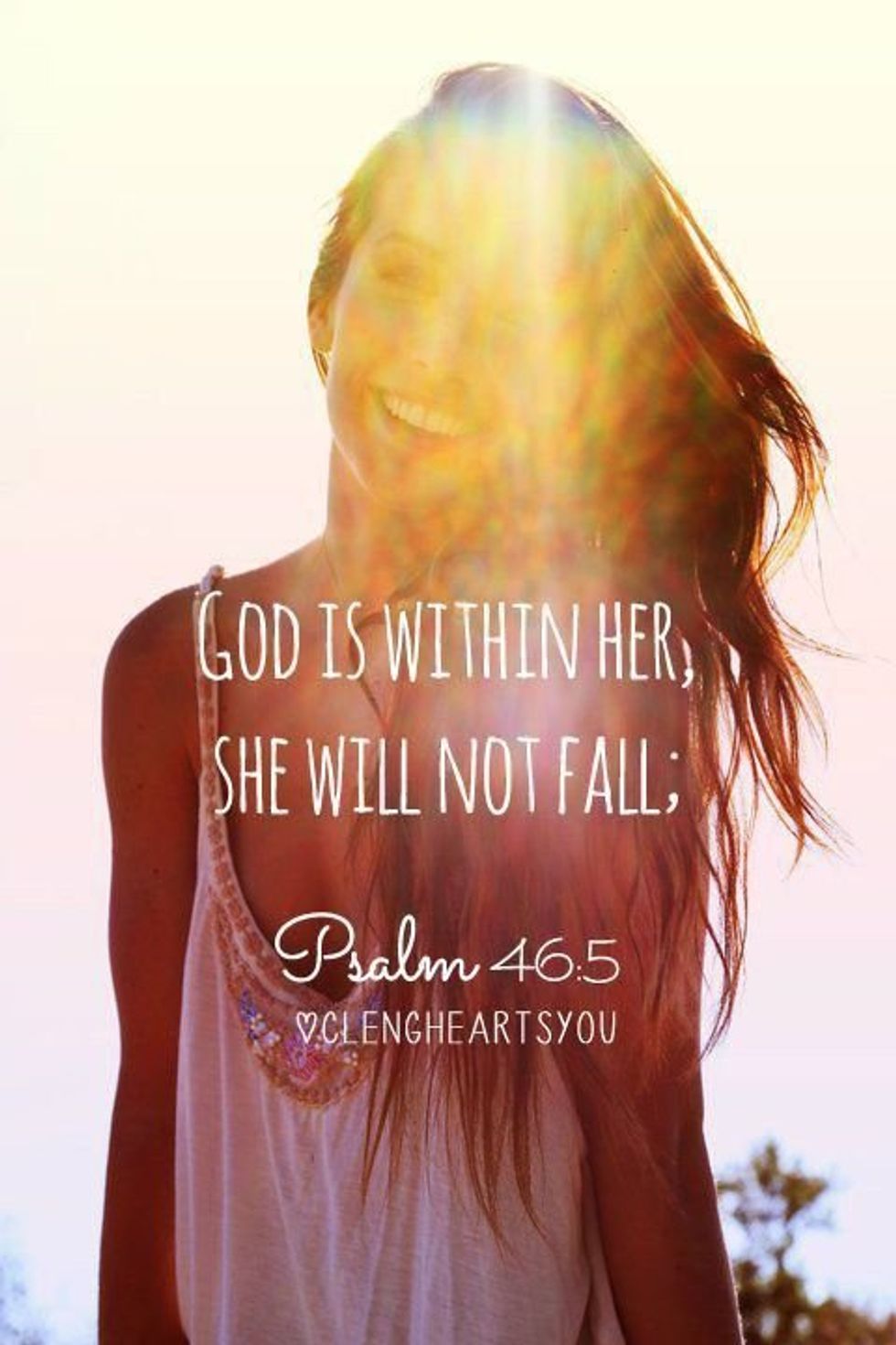 God is within her, she will not fall.
