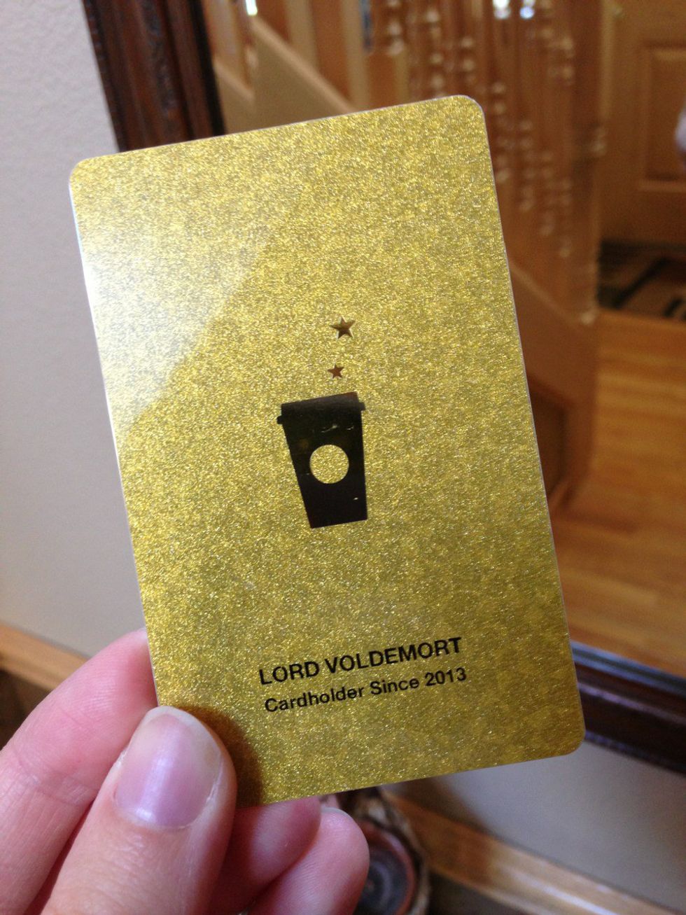 Gold Starbucks Card
