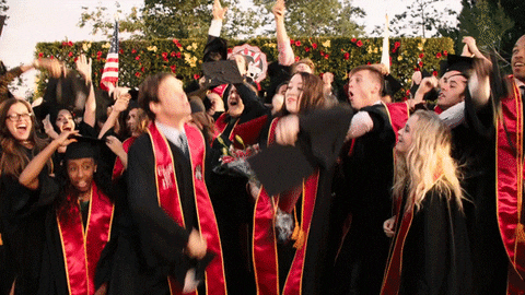 graduators celebrating 