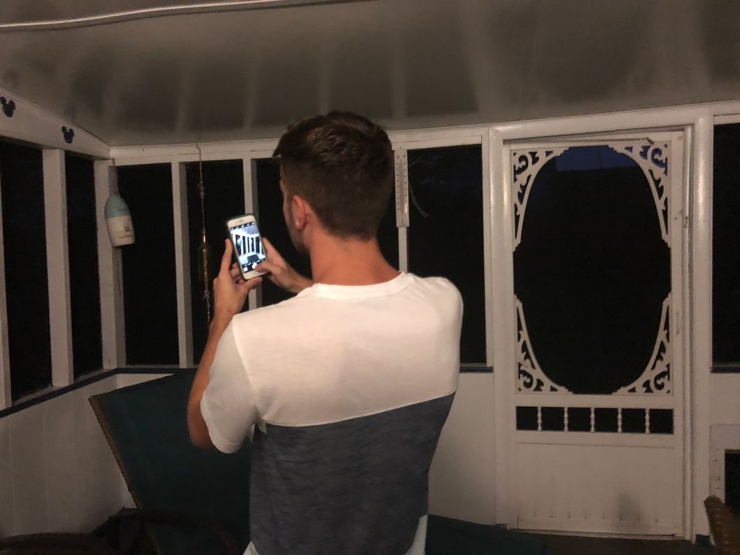 Guy taking a selfie