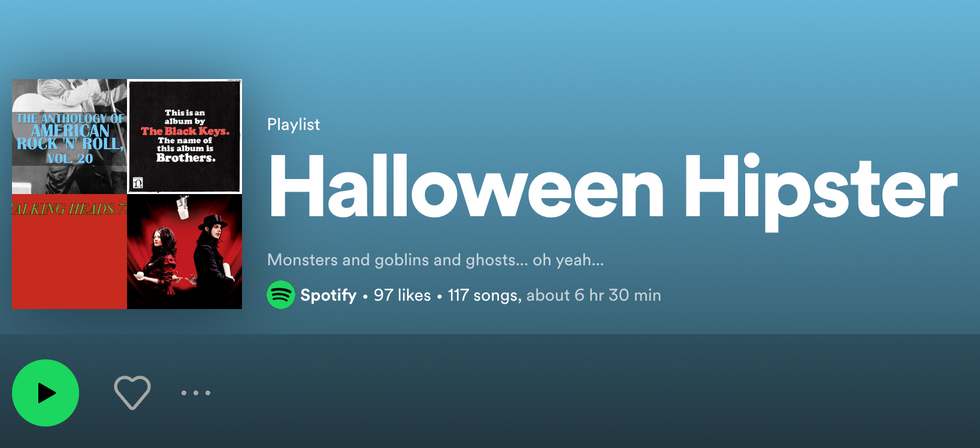 Halloween Hipster Autumn Spotify Playlist