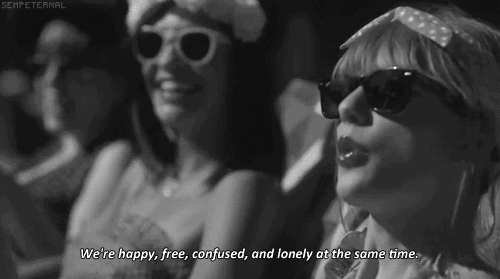 happy free confused and lonely referenced by taylor swift