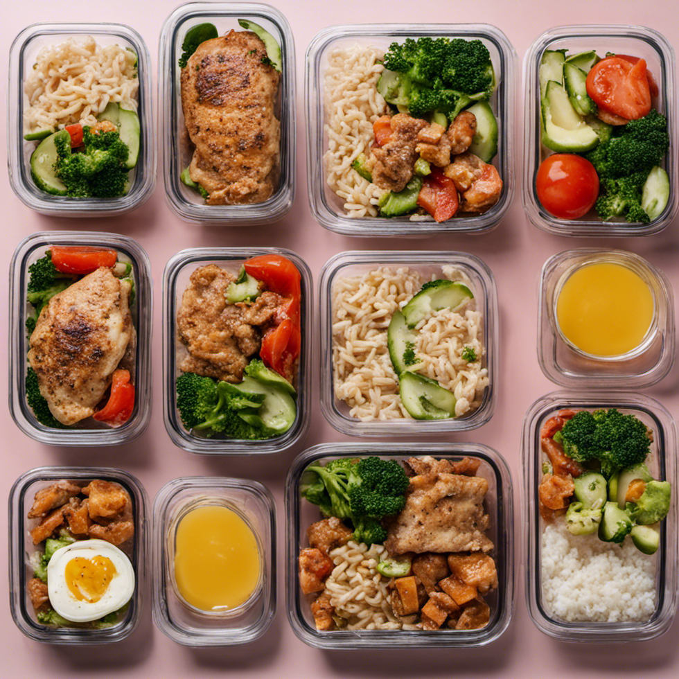 Healthy meal prep with grilled chicken, grains, and assorted vegetables