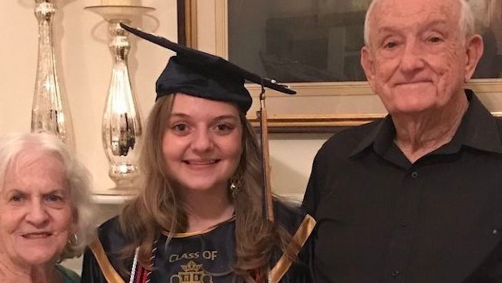 high school graduate with grandparents
