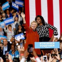 Hillary Clinton and Michelle Obama