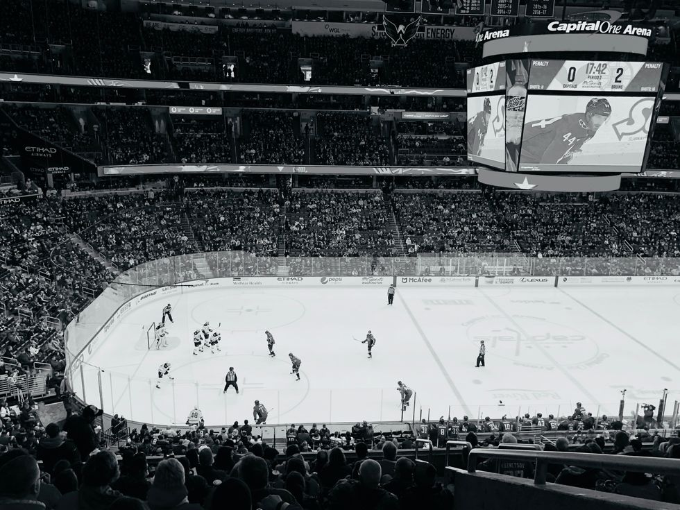 hockey arena during a hockey game