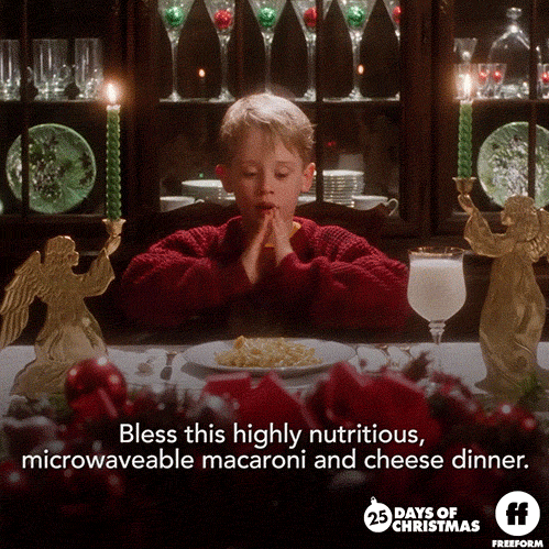 Home Alone blessing food scene GIF 