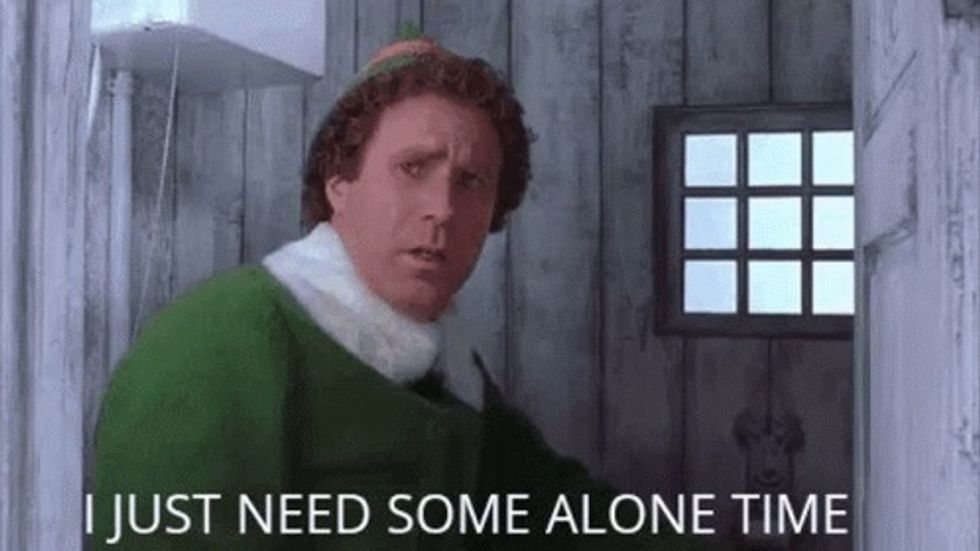 https://tenor.com/view/will-ferrell-elf-alone-time-just-need-some-time-gif-15099932