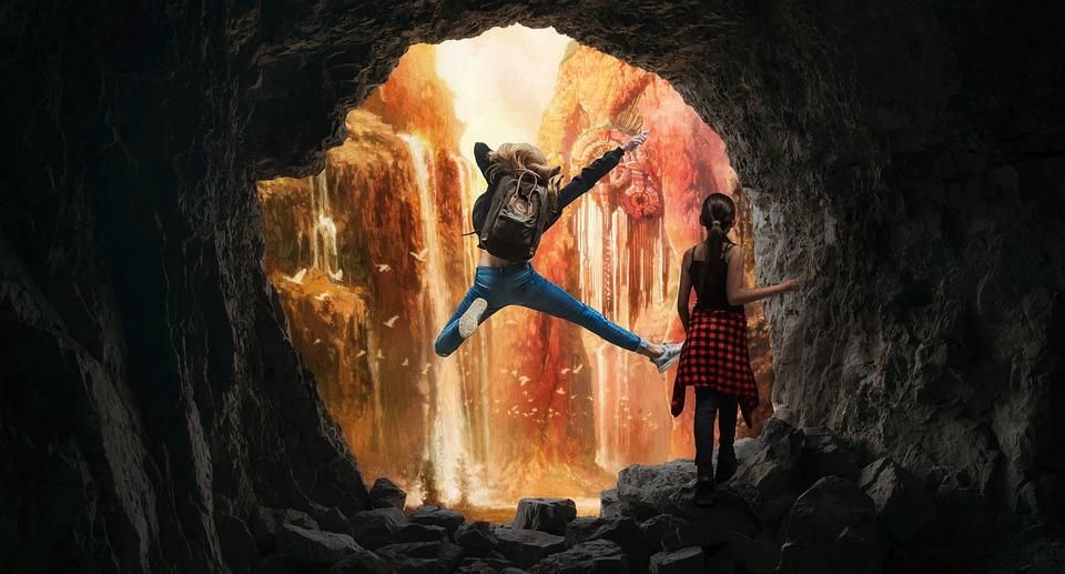 https://www.maxpixel.net/Fairy-Tale-Adventure-Girl-Leap-Fantasy-Cave-7277883