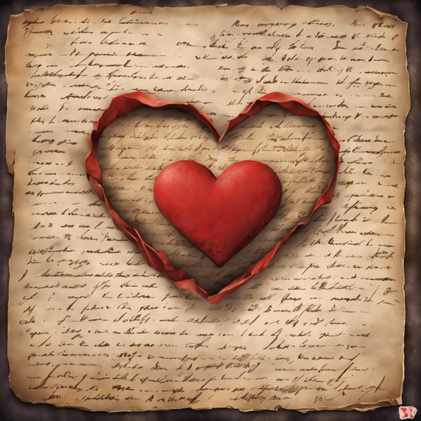 Illistrated image of a letter with 2 red hearts