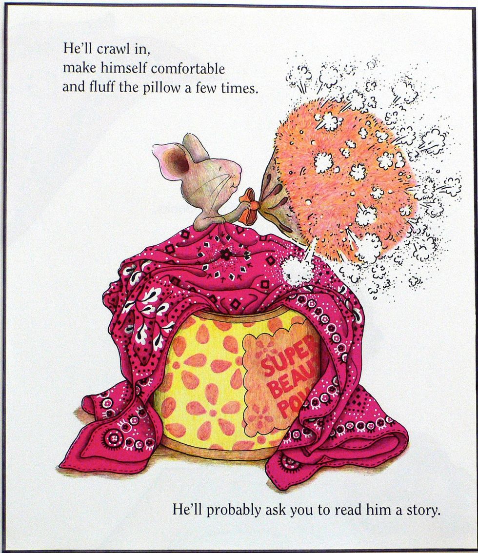 Illustrated page from book: If You Give A Mouse A Cookie, book