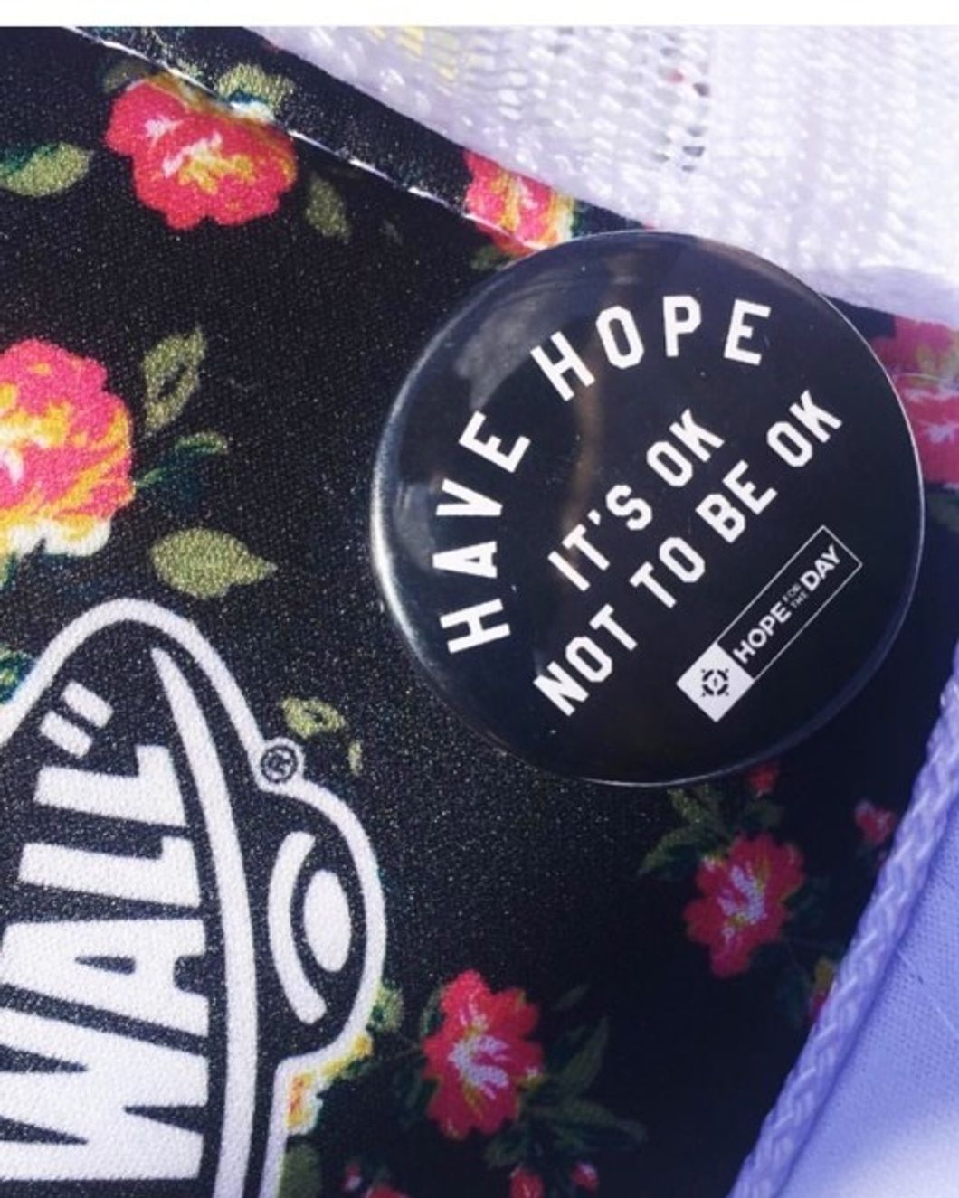 image of a button that talks about hope