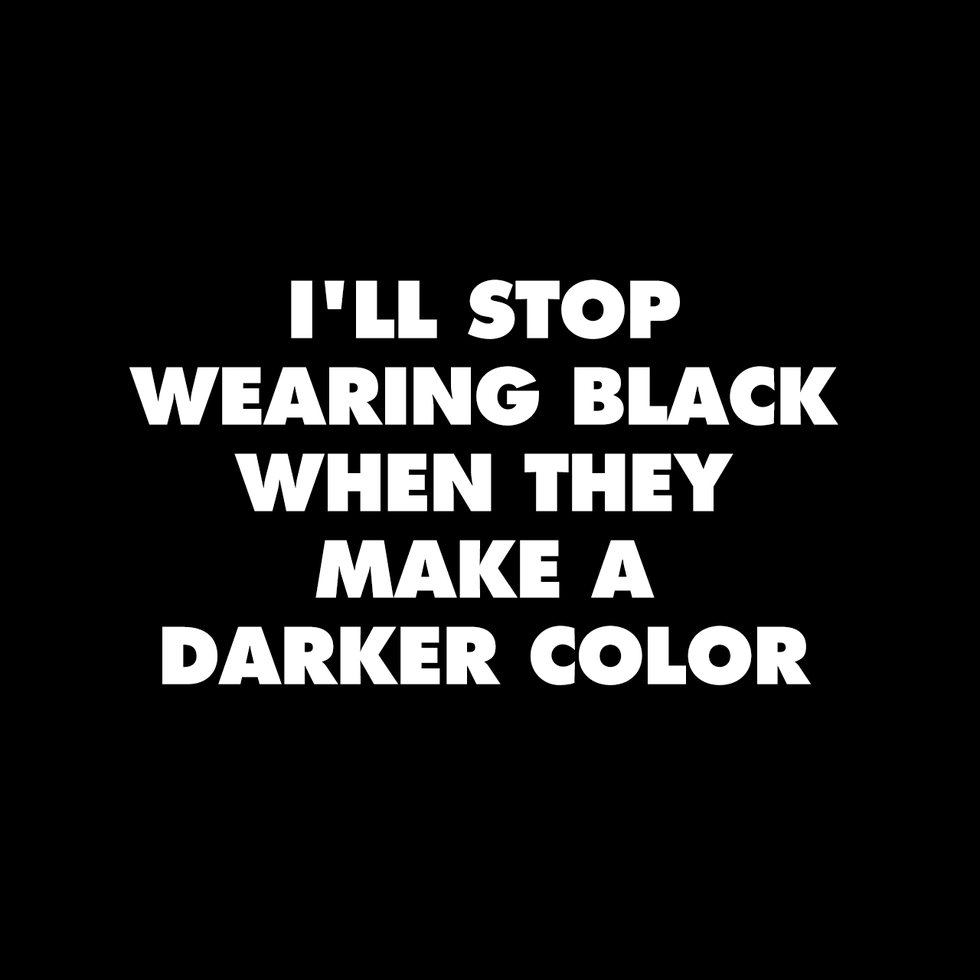 The Struggle Of Having An All-Black Wardrobe During Summer