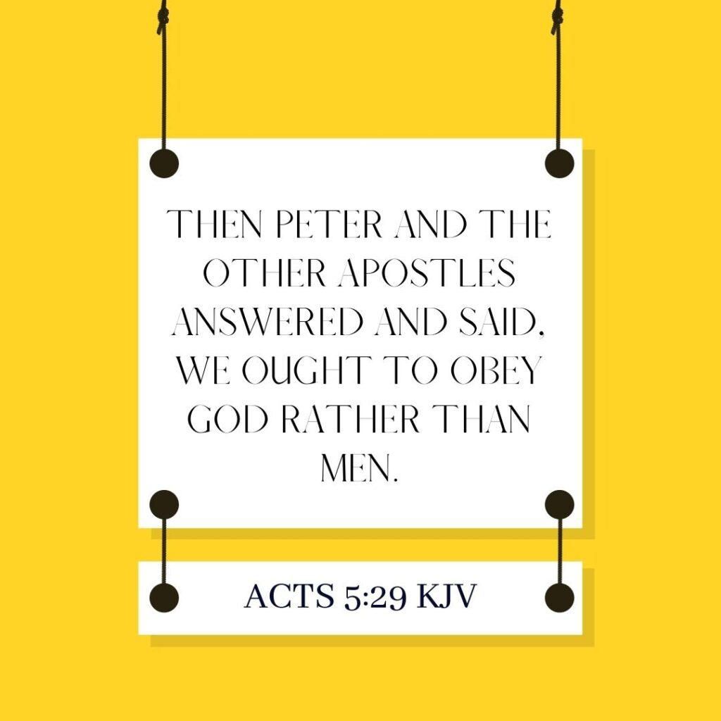 Acts 5:29 Reflection