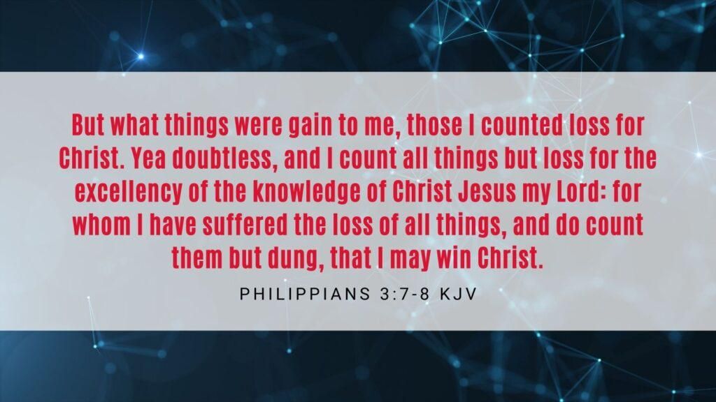 Philippians 3:7-8 Reflection