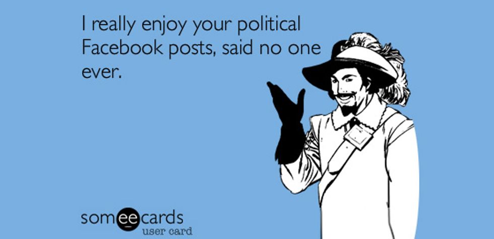 Stop Posting About Politics On Facebook