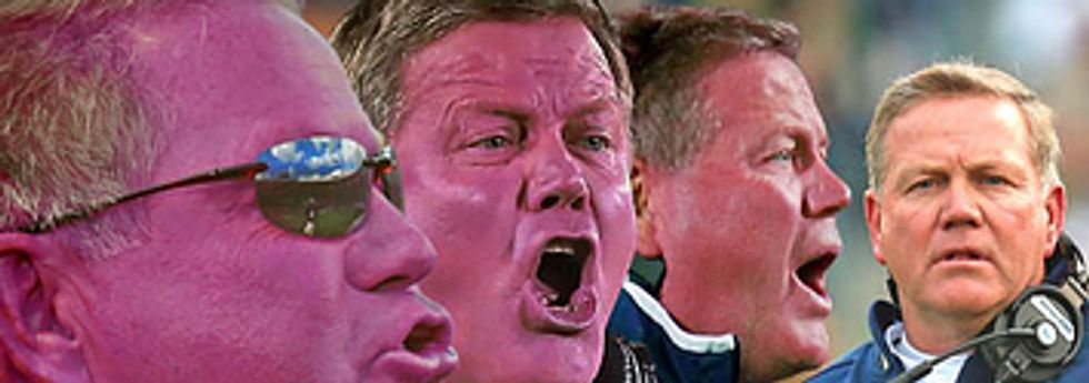 50 Shades Of Purple: Brian Kelly's Facial Hues