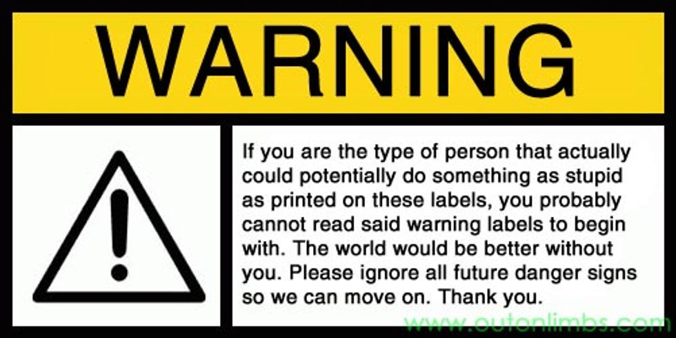 What If We All Had To Wear Warning Labels