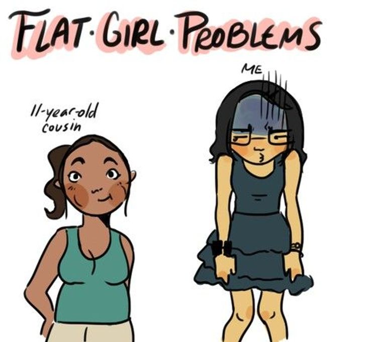 flat girl problems