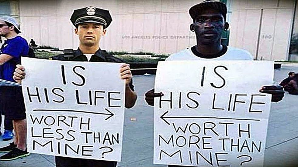 Black Lives Matter versus Blue Lives Matter