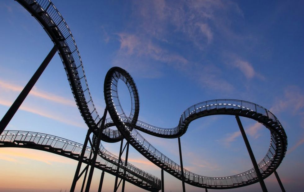 The 8 Stages Of Riding A Roller Coaster