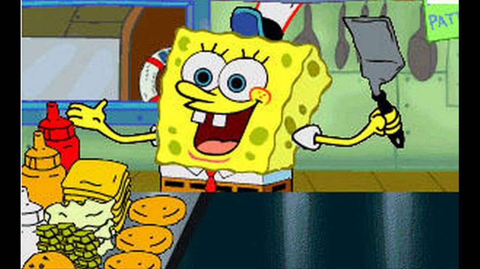 Your  First Day as told by Spongebob Gifs